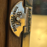 Miroir triptyque en bambou et laiton 1876