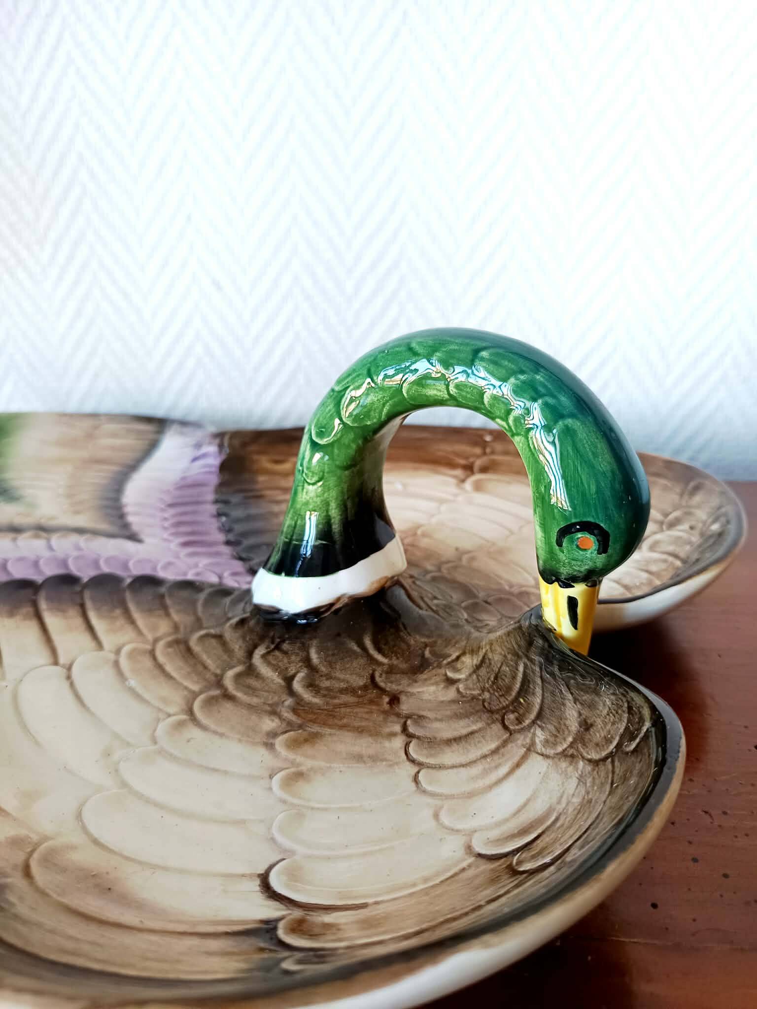 Vintage ceramic duck plate