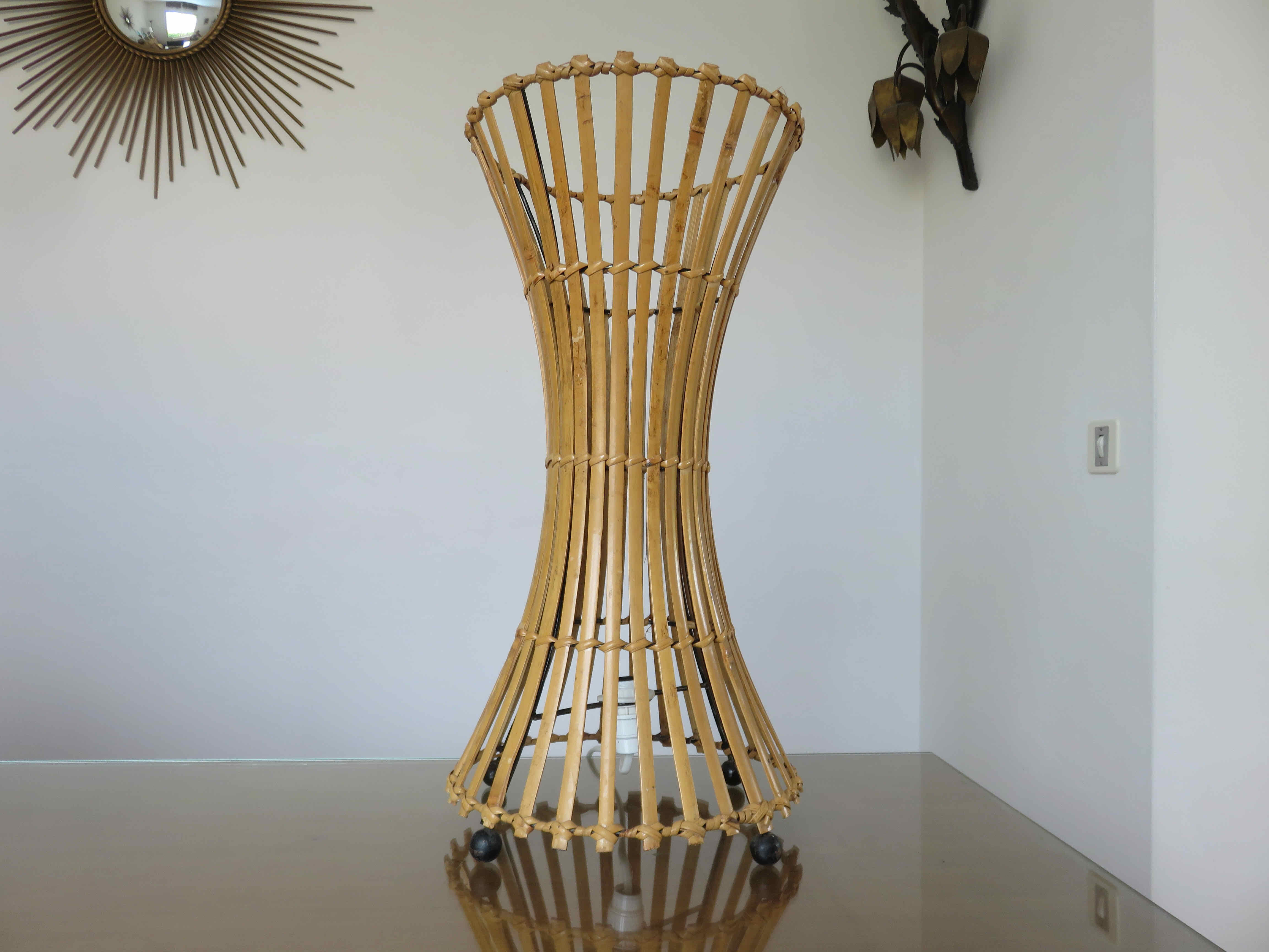 Bamboo lamp 70s