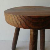 Massive pine tripod stool