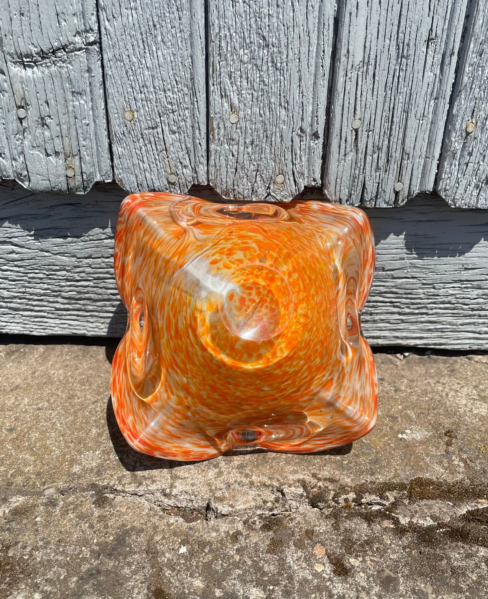Vide-poche cendrier  en verre soufflé