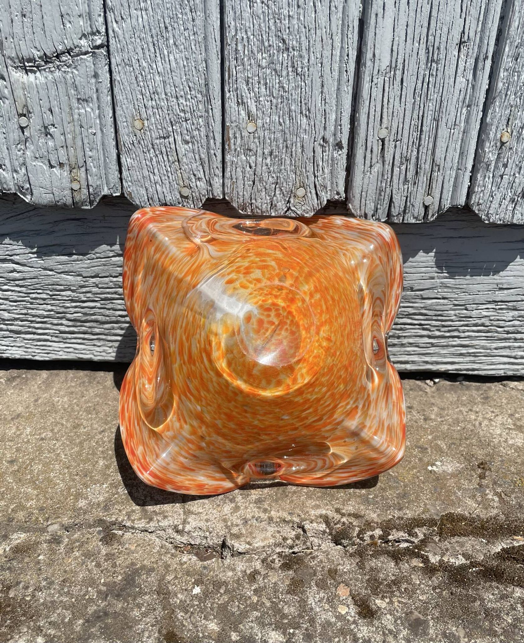 Blown glass ashtray tray