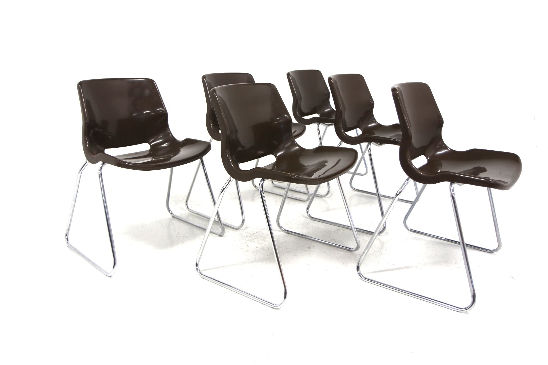 Set de 6 chaises "Clipper" Svante Schönblom Overman, Tranås, Suède, 197