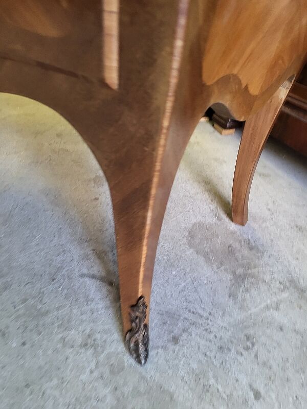 2 rosewood drawer chest of drawers with marble top