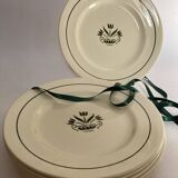 6 flat plates, Marnoz model - E.Charbonnier Salins