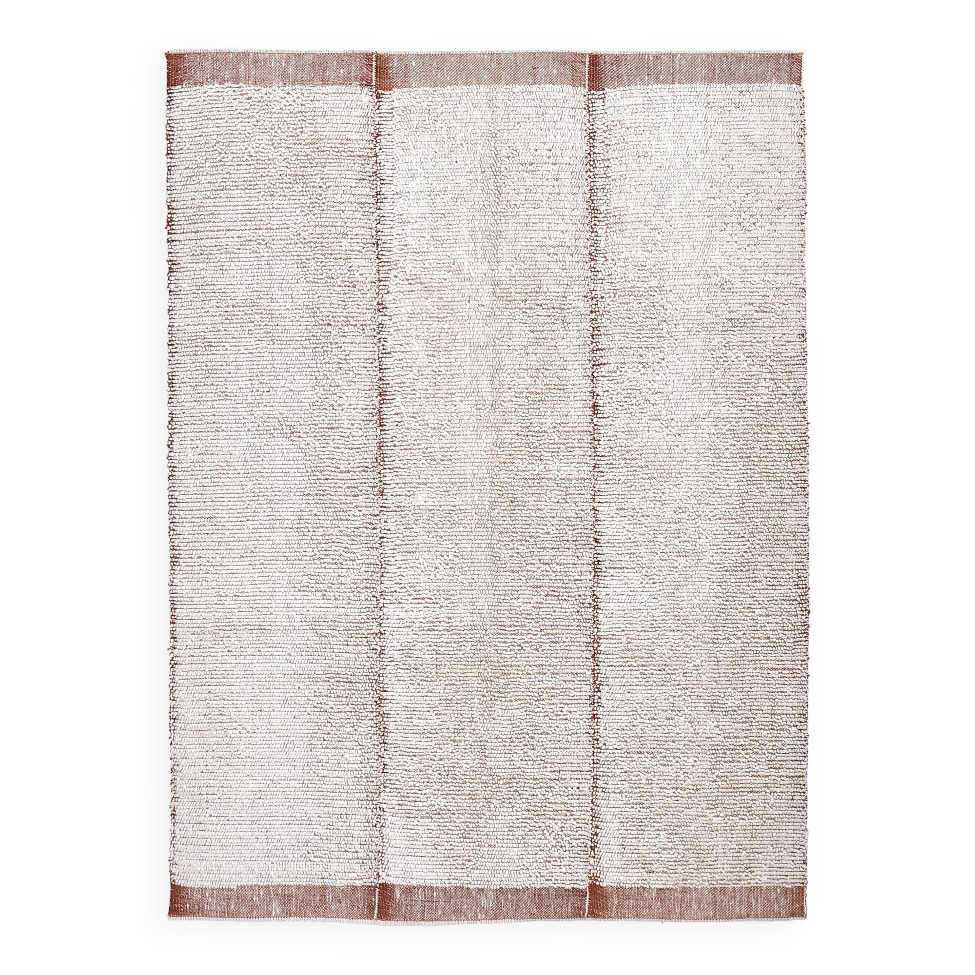 7x9 Terracotta White Turkish Vintage Rug 205x291Cm SK 242886