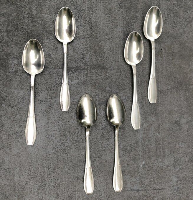 Set of 6 small old boulenger spoons