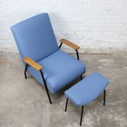 “Rio” armchair and bull ottoman by Pierre Guariche for Meurop 1962