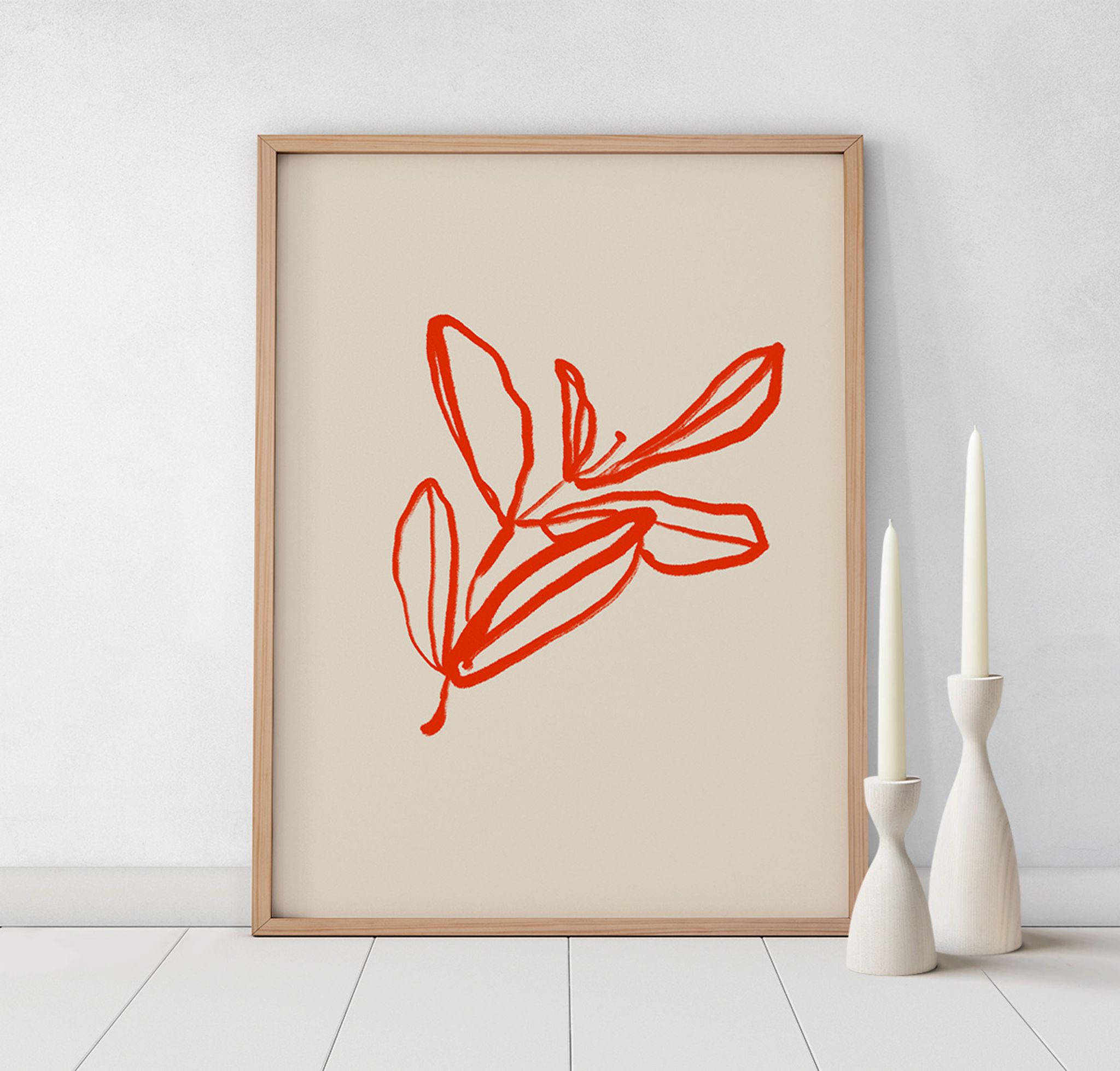 Botanical illustration giclee print, 50x70