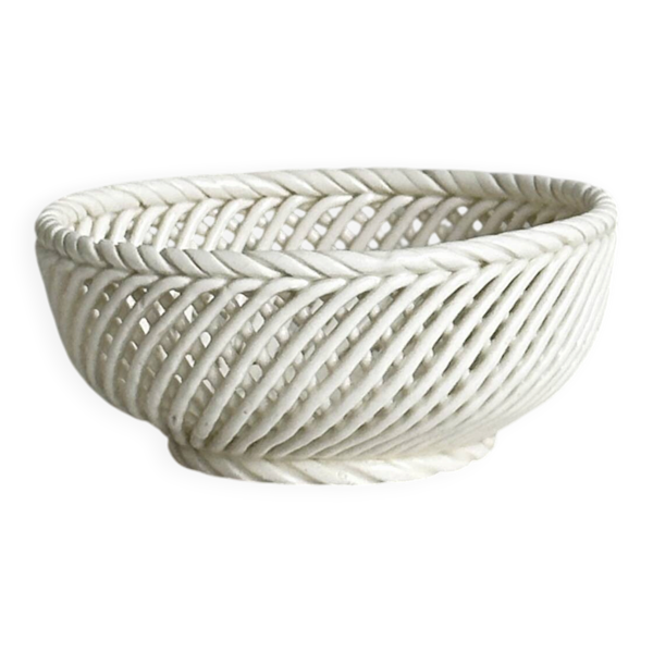 Coupelle en porcelaine torsadée italienne
