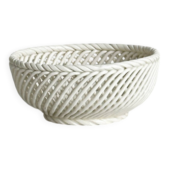 Twisted Italian porcelain bowl