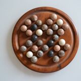 Solitaire game in exotic wood and semi-precious stones