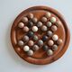Solitaire game in exotic wood and semi-precious stones