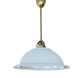 Art Deco pendant lamp, brass glass