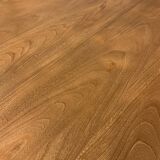 Table scandinave ronde vintage à pied central étoile extensible Baumann