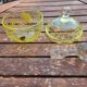 Carafe et sucrier en ouraline Legras, Baccarat