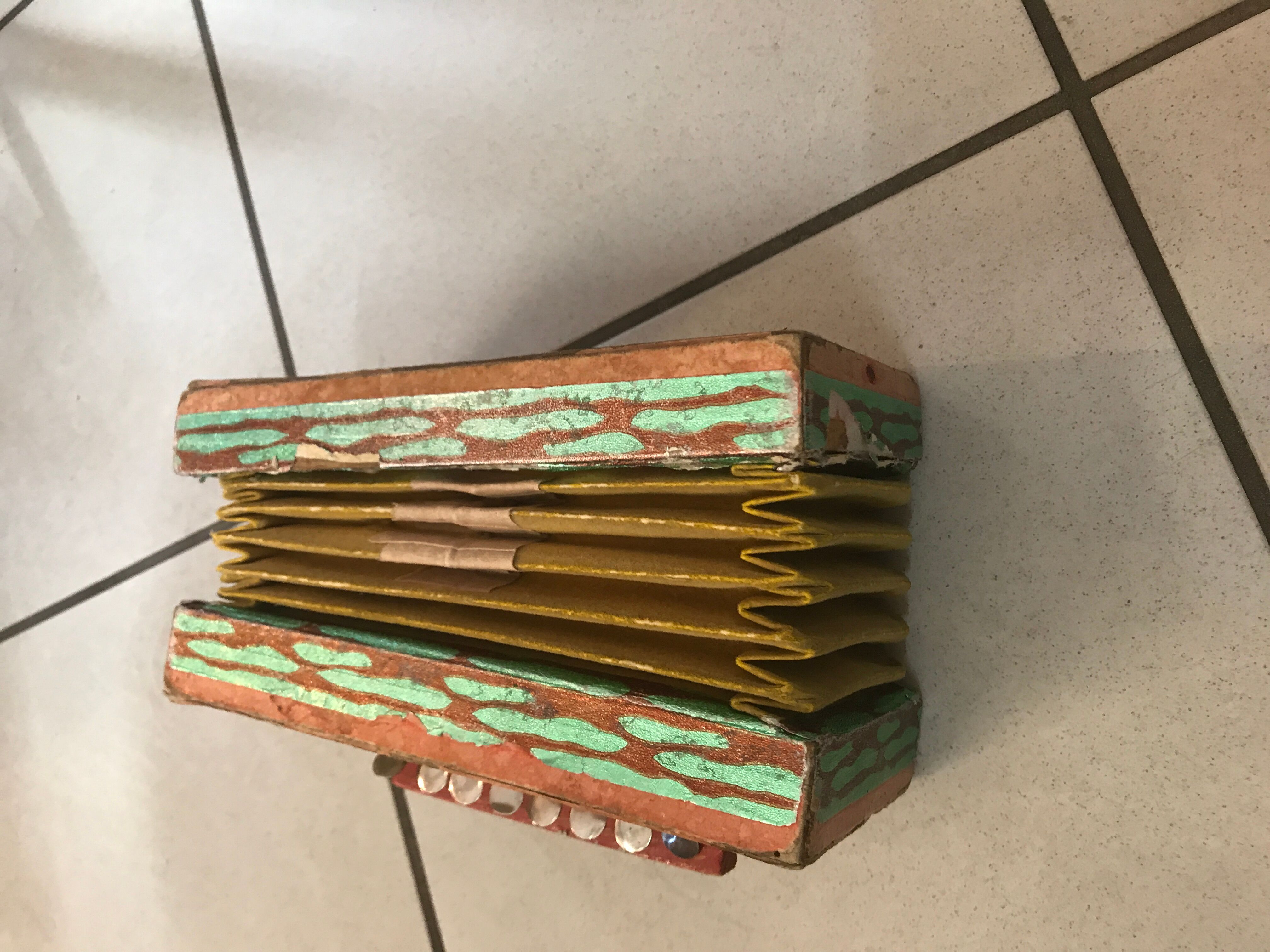 Child of the 1950s toy accordion