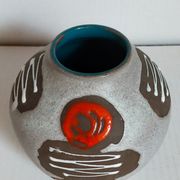 Ceramic ball vase west germany 50s