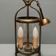 Patinated brass cage lantern, Louis XVI style, 70, France
