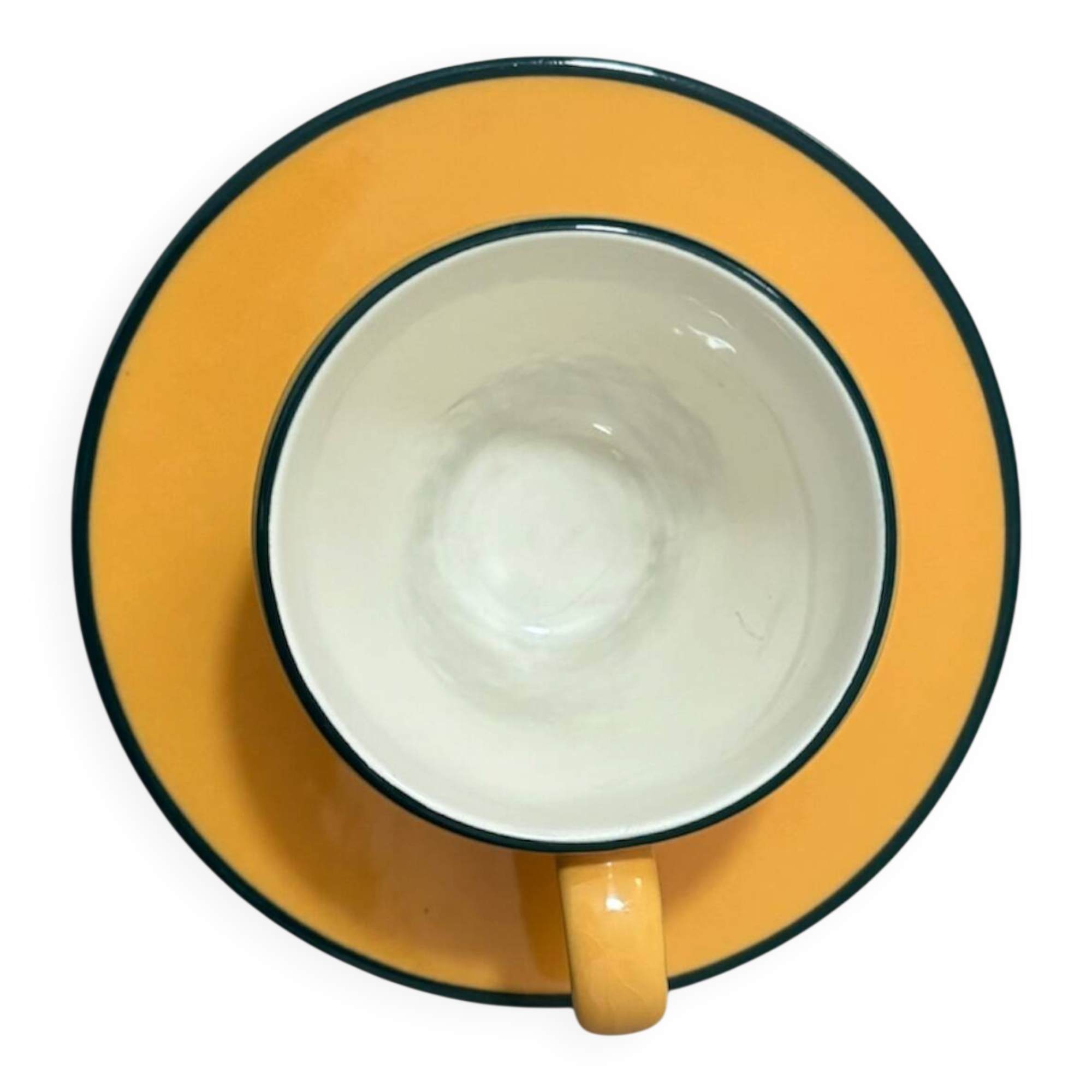 Vintage Pagnossin cup and saucer – Sun yellow on