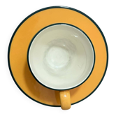 Vintage Pagnossin cup and saucer – Sun yellow on