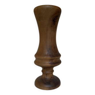 Turned wooden vase
