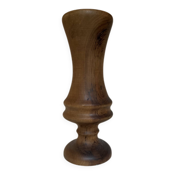 Turned wooden vase