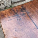 Solid wood farmhouse dining table with 2 drawers early 1900