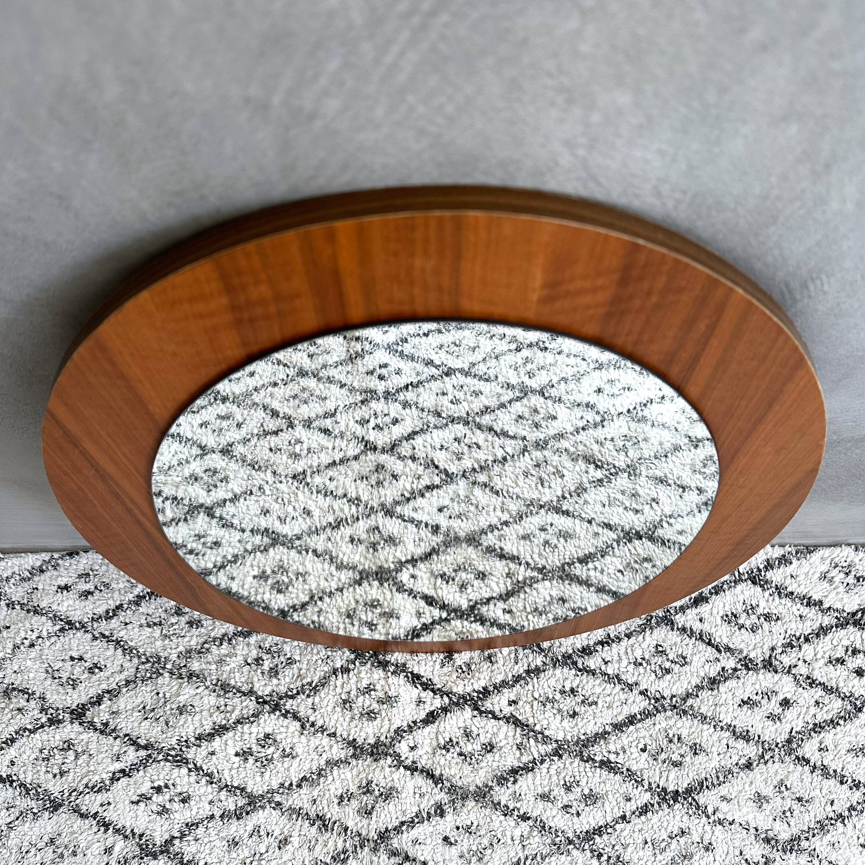 Mid-century wall mirror, oval mirror, Scandinavian design