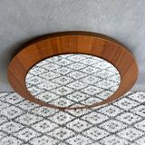 Miroir mural du milieu du siècle, miroir ovale, design scandinave