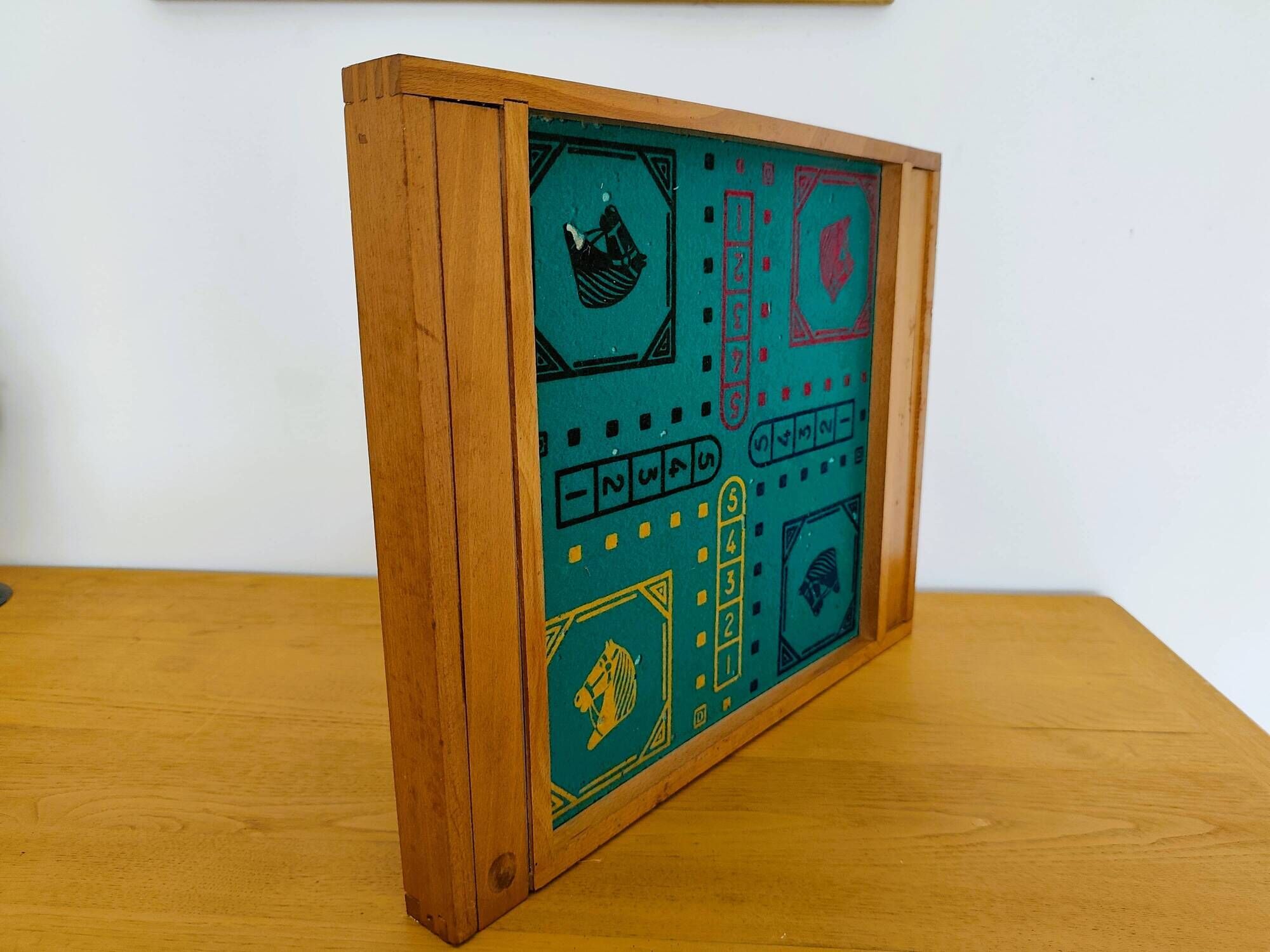 Reversible vintage wooden game board