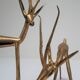 Four vintage brass antelope gazelles