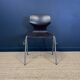 Set of 6 Flototto chairs wenge wood chrome steel 70s