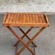 Scandinavian folding serving trolley in solid wood 1980
