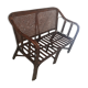 Banc rotin et cannage vintage