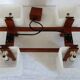 Scandinavian chandelier in perspex and teak from the 60s/70s.