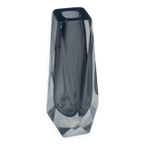 Faceted Murano Sommerso Vase by Flavio Poli