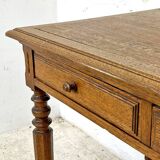 Louis XVI style solid oak desk
