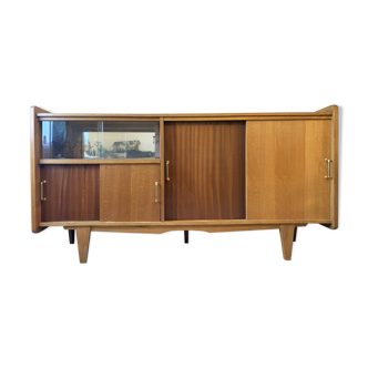 Vintage golden oak sideboard from the 1950s