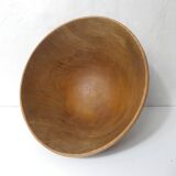 Large turned wooden salad bowl