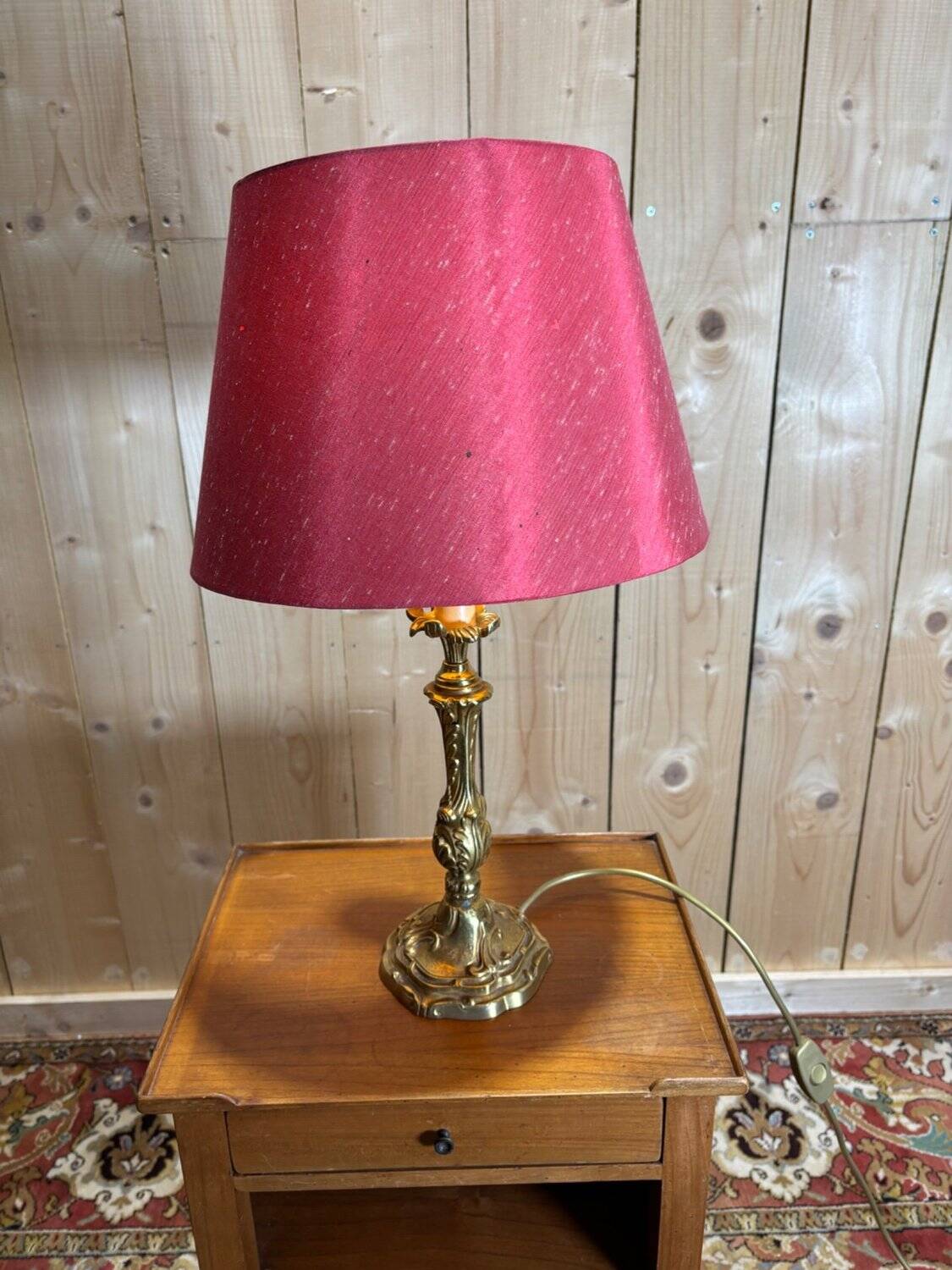 Série de 3 lampes en bronze Louis XV