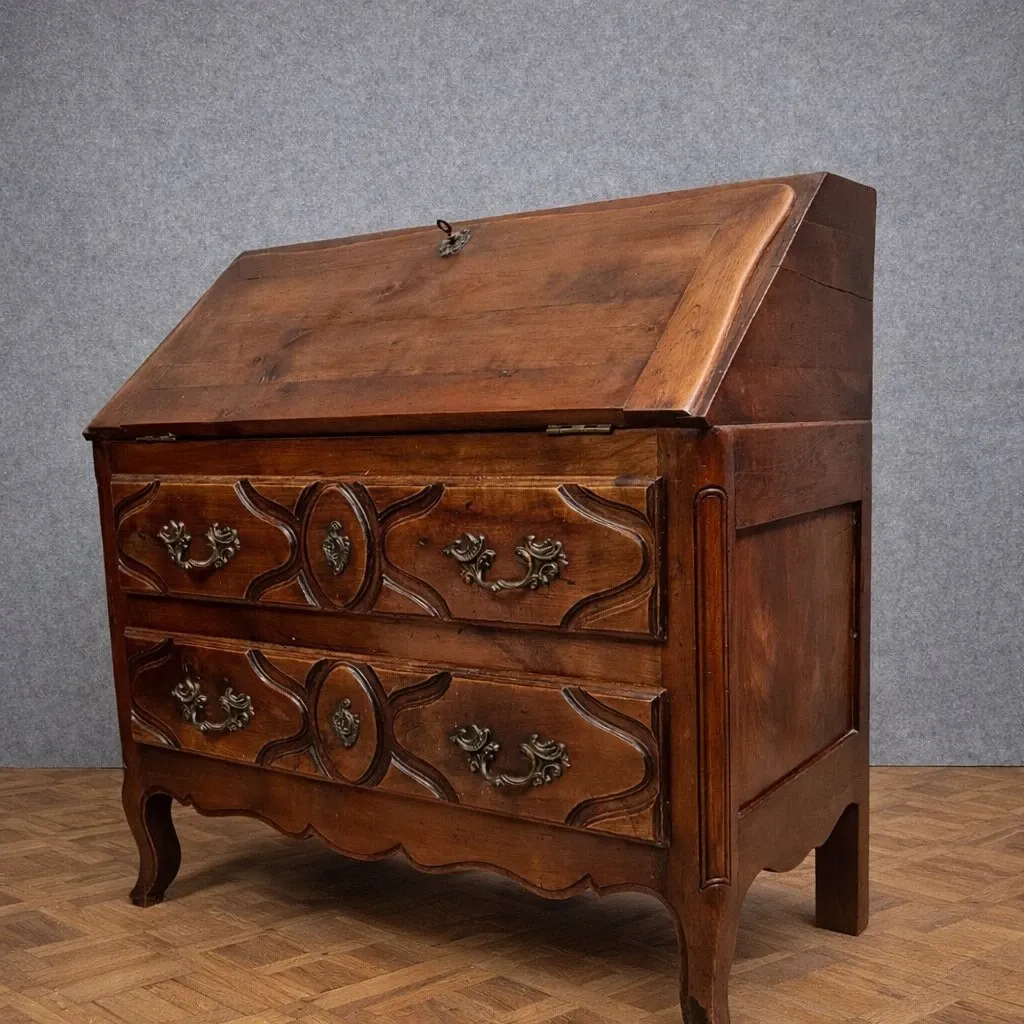 Antique Scriban chest of drawers in solid wood – Louis XV style