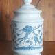 Olive pot decoration Blue moustiers in faience of Desvres GF Fourmaintraux