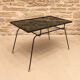 Modernist coffee table in metal and glass, 1950.