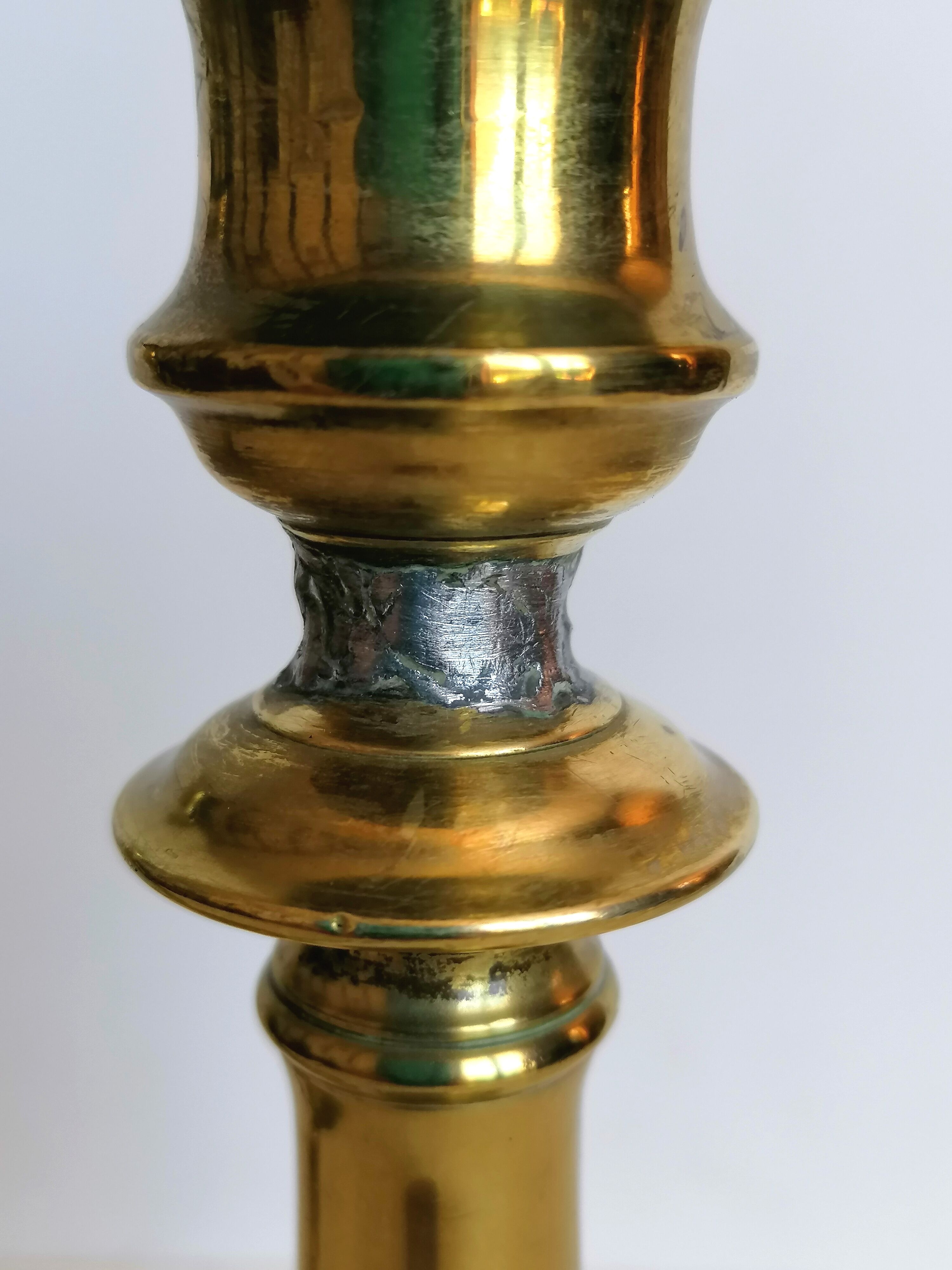 Pair of brass candlesticks