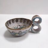 Gray Fat Lava Earthenware Catchall / Videpoche by Lino Zaramella, Signed