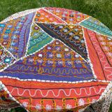 Oriental tablecloth with mirror and embroidery