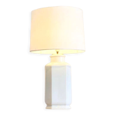 White lacquered ceramic table lamp, Italy 1970s
