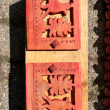 Vintage painted wood shelf