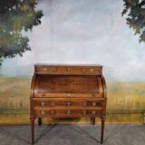 Bureau à cylindre époque Louis XVI en noyer